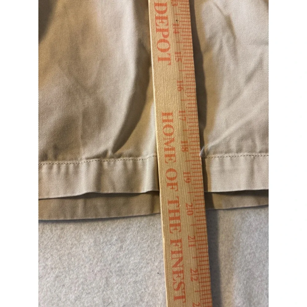 Polo Golf Ralph Lauren Pleated Shorts Mens 40 Khaki Tan Good Classic Crest Patch